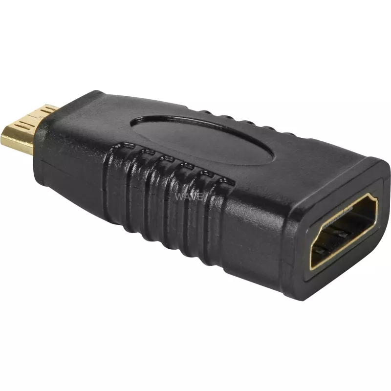 Wentronic Goobay HDMI™-Adapter, HDMI Standard-Socket (Type A), Melns - HDMI™ A-Socket>HDMI™ C(Mini)-Plug (68841)