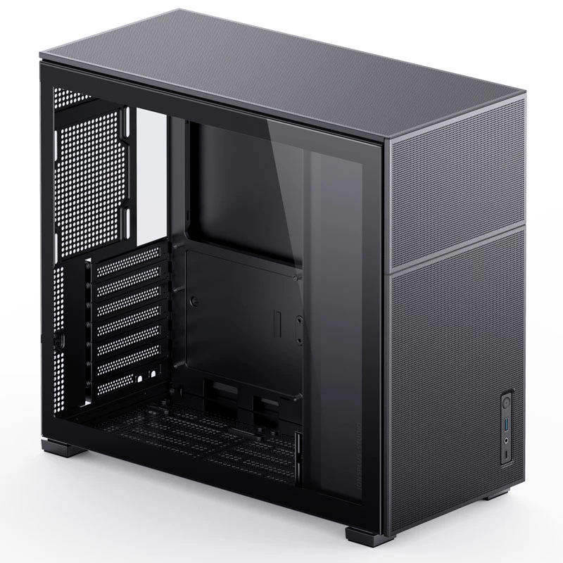 Jonsbo D41 Mesh Standard ATX datora korpuss – melns, rūdītais stikls