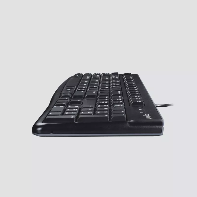 Logitech Desktop MK120 Combo, Melns, Wired, Swiss, 920-002504