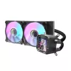 Universāls šķidruma dzesētājs procesoram Darkflash DV240S, 120 mm ventilatori, melns, atbalsta LGA1700/AM5 un citas ligzdas