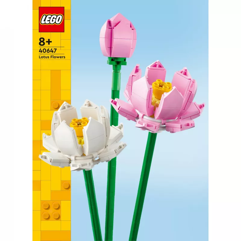 LEGO konstruktors LEGO 40647 Lotosa ziedi — Botāniskās kolekcijas modulārs modelis, 220 detaļas, augstums 300 mm, vecumam 8+