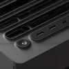 HAVN HS 420 VGPU datora korpuss, Midi-tower, E-ATX, rūdīts stikls, PCIe 5.0 pacēlājkabelis - melns
