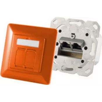 Kontaktligzda RJ-45 ShiverPeaks BS74280-O, 6.a kategorija, metāliski oranža apdare
