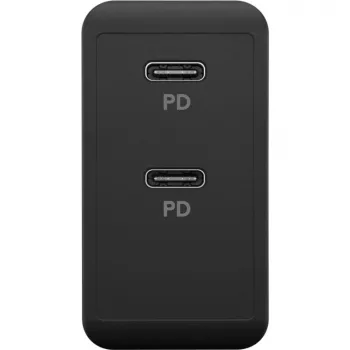 Iekštelpu lādētājs Goobay 61757 ātrā uzlāde USB Type-C 2 pieslēgvietas melns