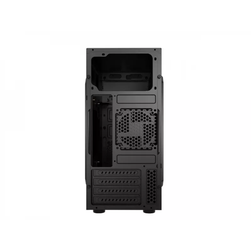PC Case NATEC Helix Mini Tornis Melns — microATX/Mini-ITX, 3x3,5 collas + 5x2,5 collas, 33 cm GPU, USB-C/USB-A pieslēgvietas