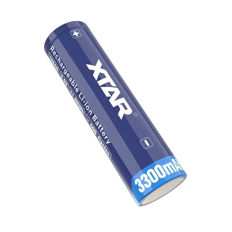 18650 akumulators 3,6V Li-ion 3300 mAh ar aizsardzību