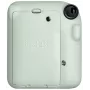 Momentšāvuma kamera Fujifilm Instax Mini 12 Zaļa — attēls 86x54 mm, filmiņa 62x46 mm, 60 mm ekv. fokusa attālums