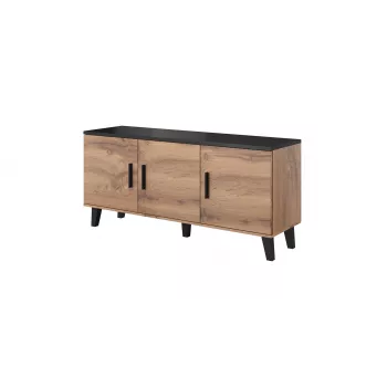 Cama sideboard LOTTA 150 3D wotan oak + mat Melns