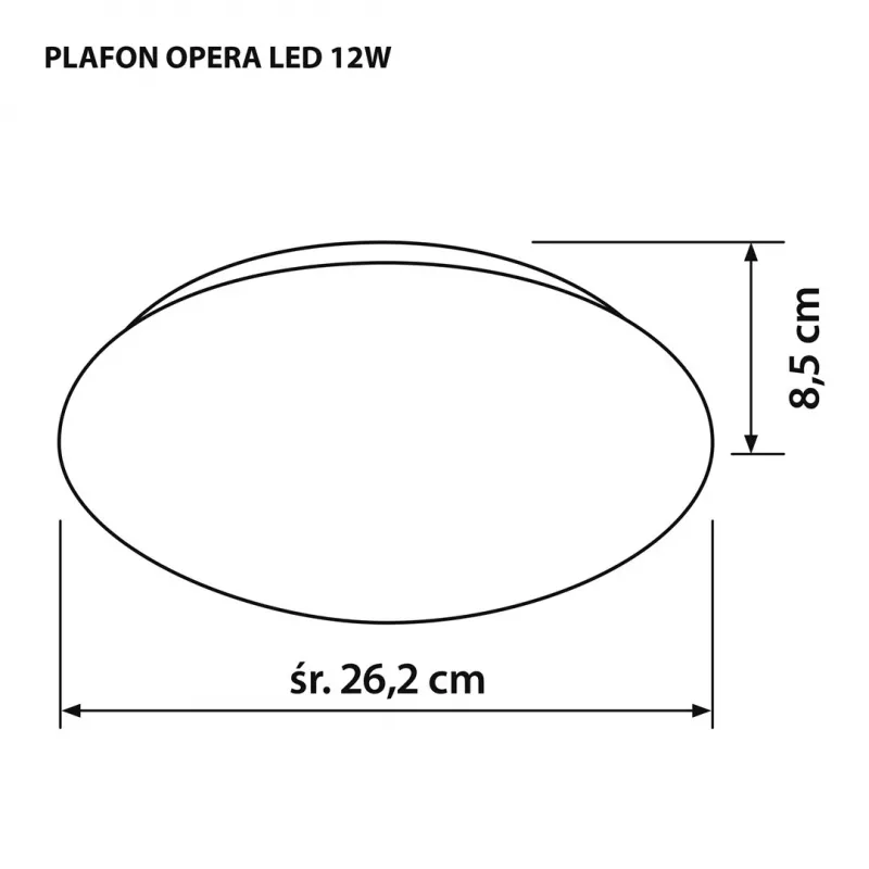 Moderns LED griestu plafons Activejet OPERA LED 12W