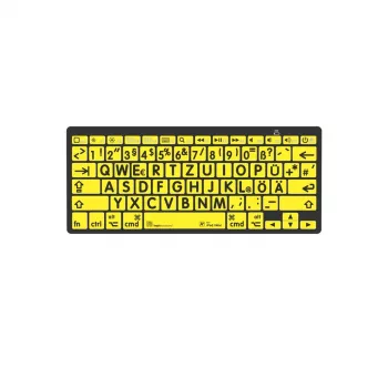 Logickeyboard LKB-LPBY-BTON-DE klaviatūra Bluetooth QWERTZ vācu melna un dzeltena (LKB-LPBY-BTON-DE)