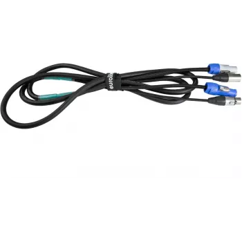 DMX kombinētais kabelis EUROLITE 3 m ar P-Con un 3‑kontaktu XLR savienotājiem (modelis 30227782)