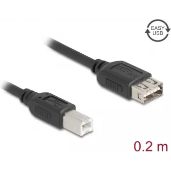 USB kabelis DeLOCK 81528 0.2m USB B USB A melns USB 2.0
