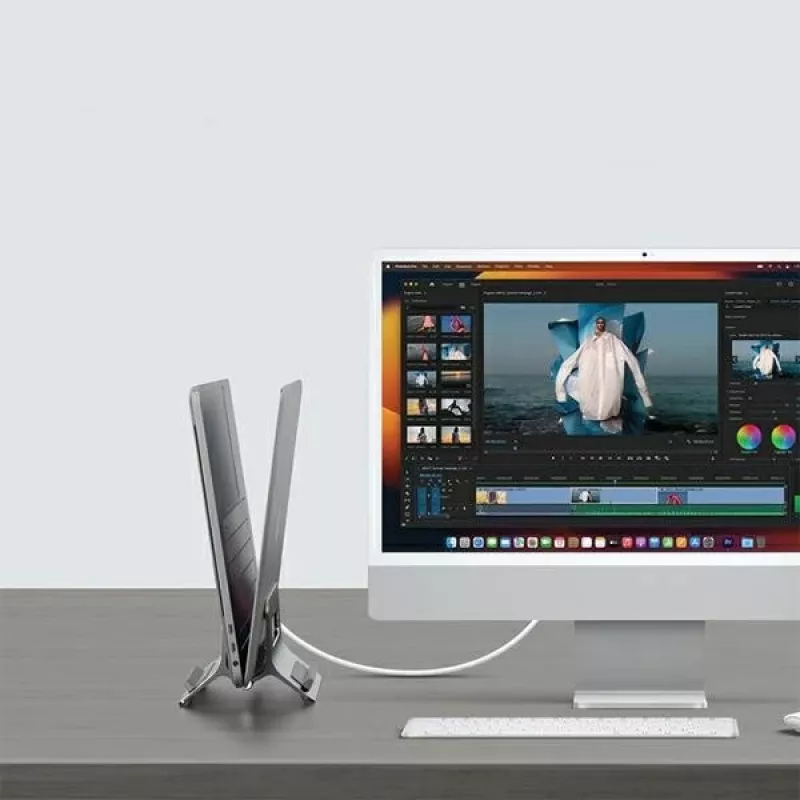 Gravity turētājs MacBook sudraba krāsā