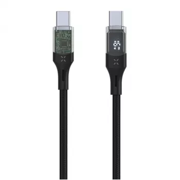 Fiksēts | USB-C/USB-C kabelis ar displeja atbalstu, PD atbalsts, 2m, USB 2.0, 100W | FIXDD-CC2-BK