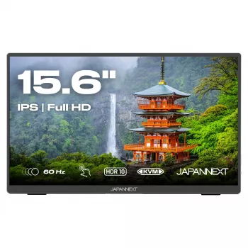 JAPANNEXT JN-MD-I156FHDR-T datora monitors 39,6 cm (15,6 collas) 1920 x 1080 pikseļi Full HD LED Skārienekrāns Pelēks