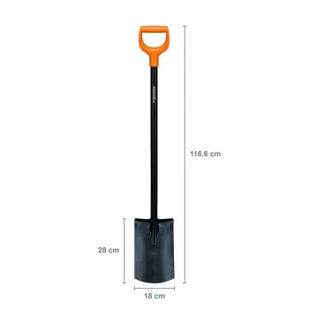 Fiskars Solid taisnā lāpsta, metāla (1066717)
