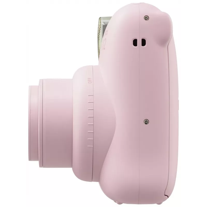 Momentfoto kamera Fujifilm Instax Mini 12 Rozā — attēls 86×54 mm, filma 62×46 mm, fokusa attālums 60 mm