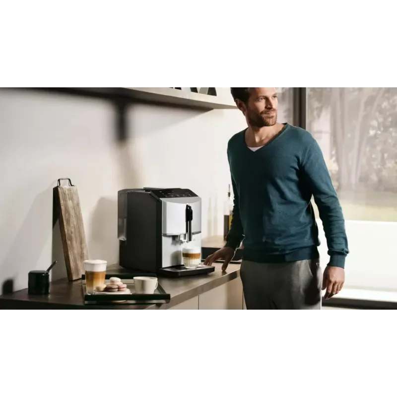Siemens TF303E01 EQ300 espresso automāts (sudraba; 1300W)