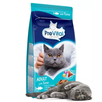 PREVITAL Pieaugušo tunzivju kaķu sausā barība - 1,4kg