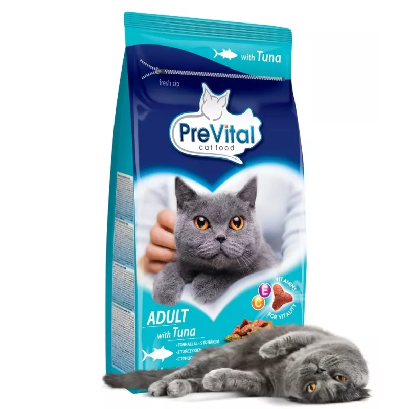 PREVITAL Pieaugušo tunzivju kaķu sausā barība - 1,4kg