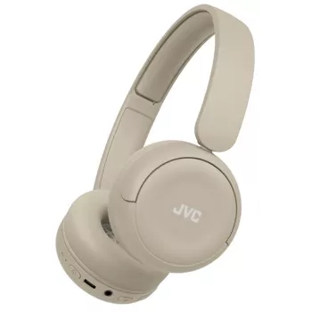JVC HA-S59W austiņas, vadu un bezvadu, galvas lente, mūzikas/ikdienas lietošanai, USB Type-C, Bluetooth, bēšs