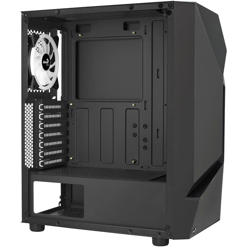 Aerocool Scape-G-BK-v2 Midi-Tower, Tempered Glass, FRGB - Melns