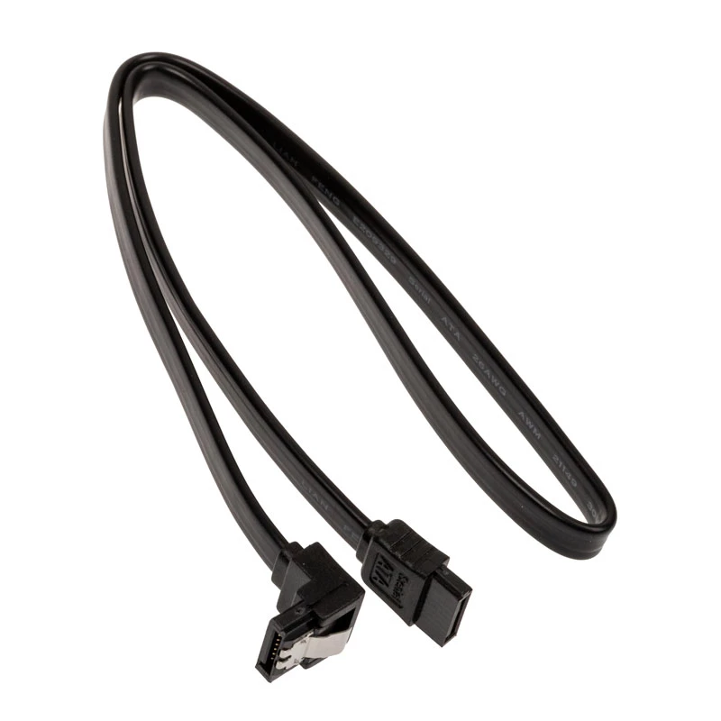 SATA kabelis Akasa Proslim 90° 50 cm — leņķveida SATA datu kabelis, 50 cm