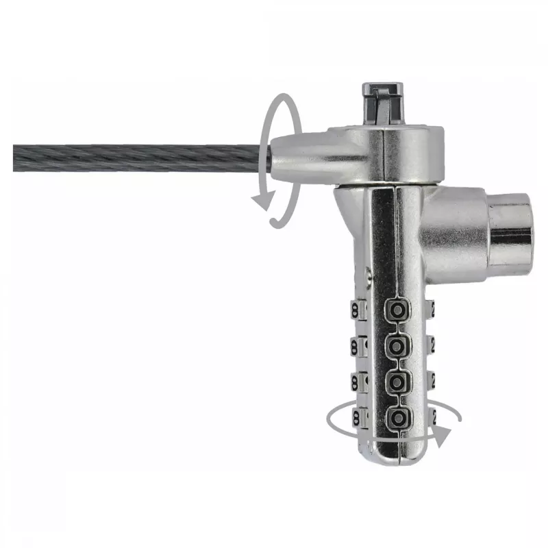 Dicota drošības kabelis T-Lock, kombinējams, ar atslēgu 3x7 mm slots