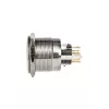 DimasTech vandālu izturīgs slēdzis / poga 25 mm Silverline Dot RGB PD212