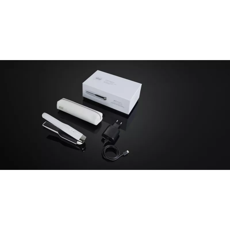 Taisnošanas gludeklis GHD Unplugged Warm balta Lithium-Ion 300g