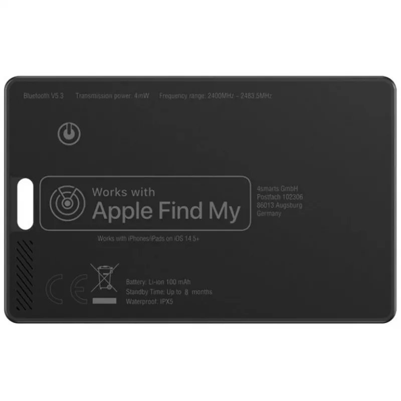 4smarts Standort-Finder SkyTag Card ReCharge, melns