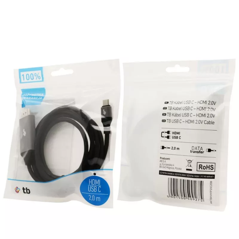 TB kabelis HDMI 2.0V - USB 3.1 Type C (AKTBXVH1P20C20B)