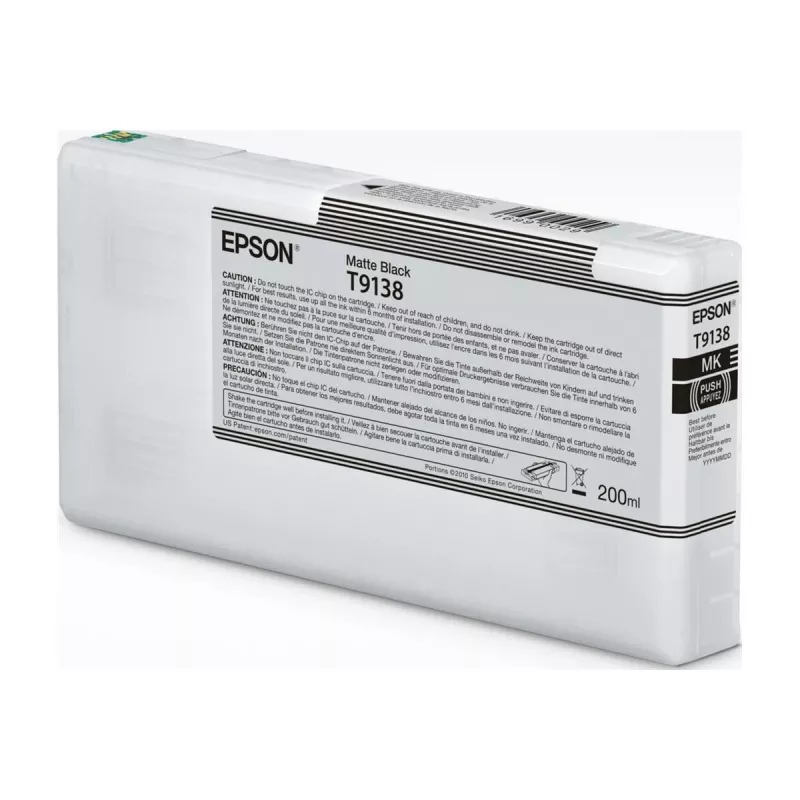 tintes kasetne Epson T9138 Matte Melns 200 ml – Matte Melns tintes kārtridžs