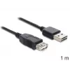 USB kabelis DeLOCK EASY-USB 2.0-A 1m Melns