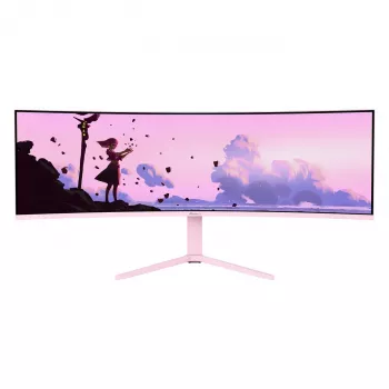 Izliekts monitors Arozzi Nova 49” (124,5 cm) Dual QHD 5120×1440 LED VA 32:9 4 ms Rozā