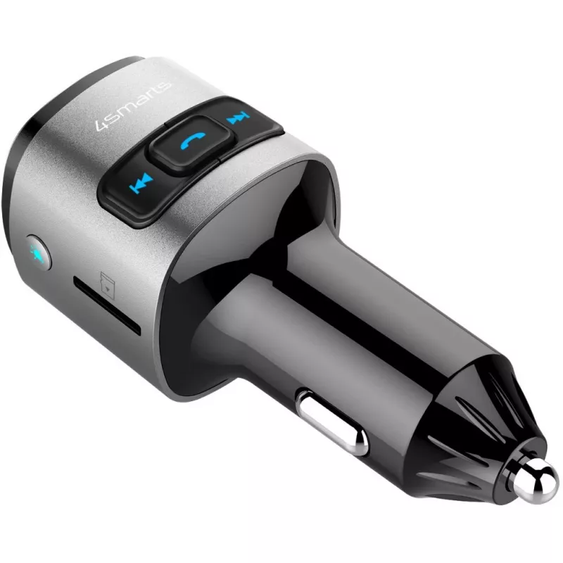 FM raidītājs 4smarts 456201 Cigarette lighter Melns Silver AM FM Bluetooth