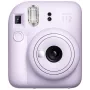 Momentānās drukas fotoaparāts Fujifilm Instax Mini 12 violeta — bilde 86×54 mm, filma 62×46 mm, fokusa attālums 60 mm