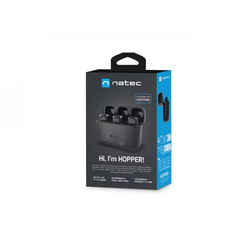 NATEC Hopper Black Lavalier/Lapel mikrofons