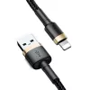 Baseus Cafule kabelis USB Lightning 1,5 A 2m (zelta+melns)