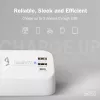 Strāvas sadalītājs DIGITUS 3-vietīgs ar 2×USB-A un 1×USB-C, 3 maiņstrāvas rozetes tips E/F, 1,5 m kabelis, balts