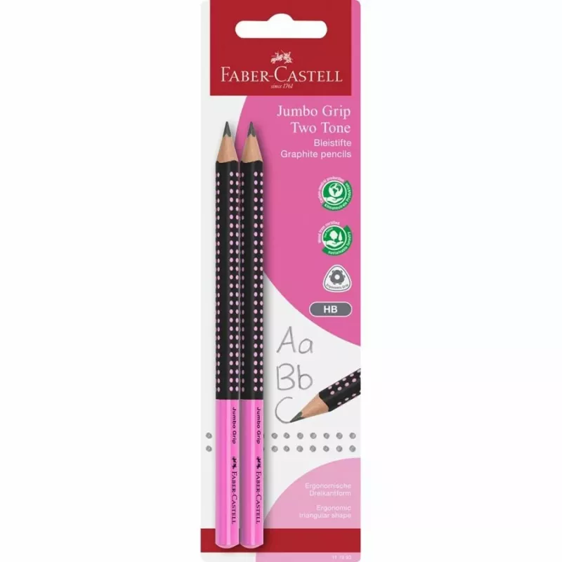 FABER-CASTELL zīmulis Jumbo Grip Two Tone 2xBS BK