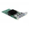 DeLOCK PCI Express x4 karte ar 4 ārējiem USB 3.0 četru kanālu portiem - zema profila formas faktors