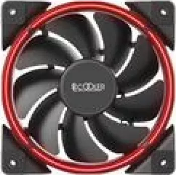 120mm PCCOOLER CORONA-RED korpusa ventilators, 1000–1800 RPM, sarkans LED