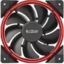 120mm PCCOOLER CORONA-RED korpusa ventilators, 1000–1800 RPM, sarkans LED