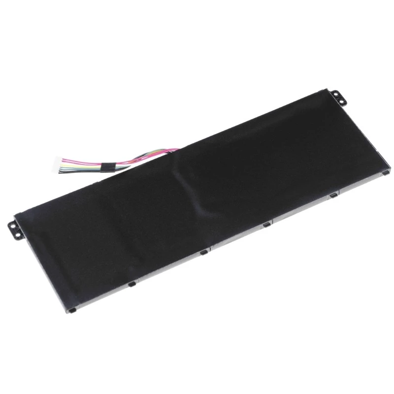 Baterija zaļa Cell AC52 priekš Acer Aspire E11 ES1-111M ES1-131 E15 ES1-512 Chromebook CB3-111 CB5-311, 11.4V 2200mAh Li-Ion, 3 elementi, melna