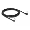 DeLOCK RJ45 tīkla kabelis Cat.6A S/FTP plāns 90° uz leju 3m melns