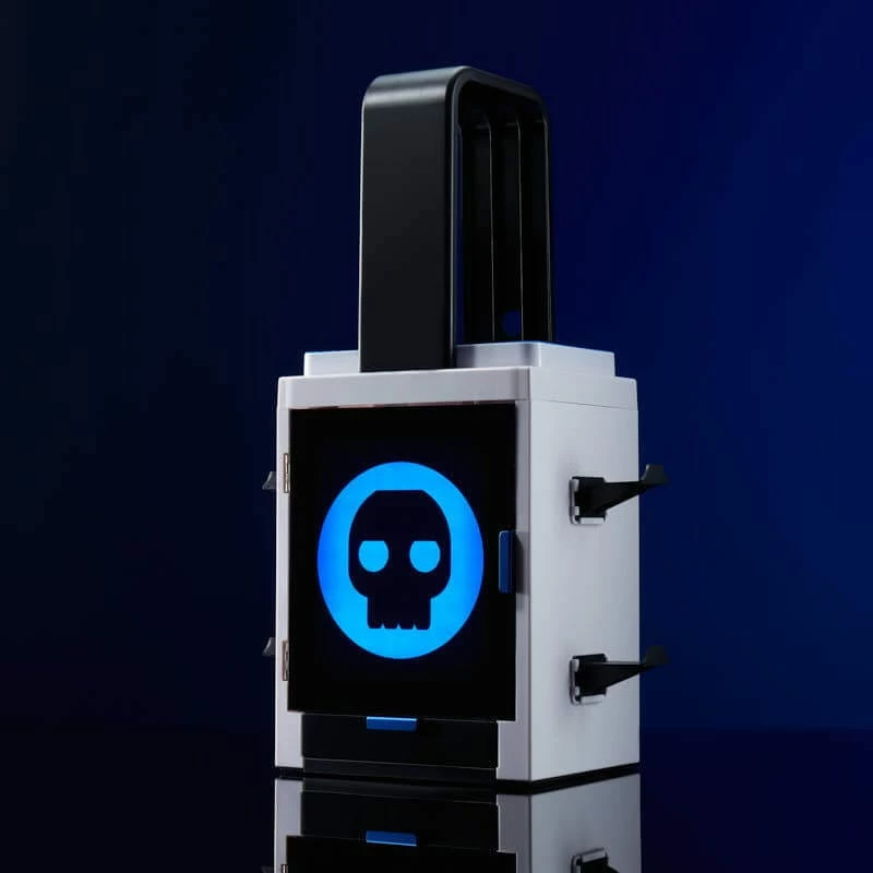 Numskull Games PS5 iedvesmots spēļu skapis, diskešu turētājs spēlēm, PlayStation 5, pelēks, vadu, 1 gab.