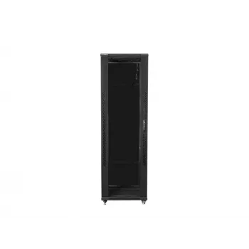 LANBERG 19 42U 800x800 stāvošs skapis ar stikla durvīm (FlatPack) melns (kravas sūtījums)