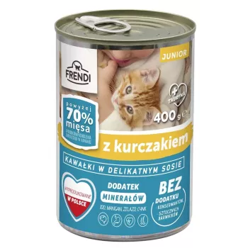 Konservēta kaķu barība Frendi junior ar vistu 400 g