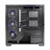 PC korpuss MODECOM Volcano Stellar 5F ATX Midi Tower, rūdīts stikls, 5 iepriekš uzstādīti ventilatori, USB‑C, atbalsta microATX/ATX, maks. GPU 420 mm, CPU dzesētāja augstums 175 mm